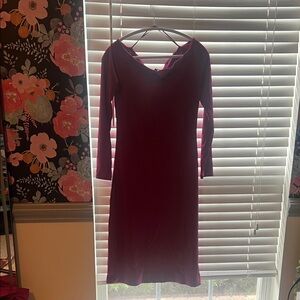 Banana Republic Deep Red Long Sleeve Dress
